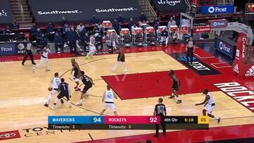 94-92, sin tiempo y los 5 Rockets sobre él: Doncic y su magía