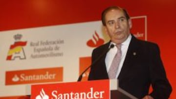 Carlos Gracia, presidente de la RFEdA, en un acto del Banco Santander.