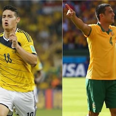 James vs. Cahill: Duelo de los mejores goles de Brasil 2014