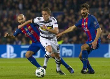 Mascherano, Thorgan Hazard y Andre Gomes.