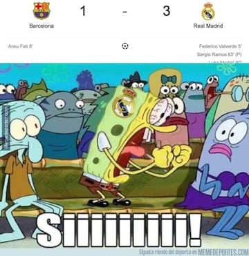 Los mejores memes del Clásico Barcelona - Real Madrid