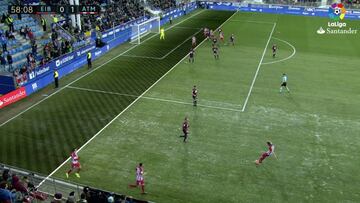 Fuera de juego de Saúl en el 0-1 del Atlético contra el Eibar