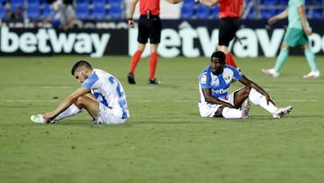 El Leganés tras perder su partido contra el Real Madrid.