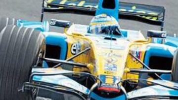 <b>MÁS POTENCIA. </b>Alonso ha estado ensayando con exíto las mejoras preparadas por Renault para el gran premio de este fin de semana en el circuito de Monza.