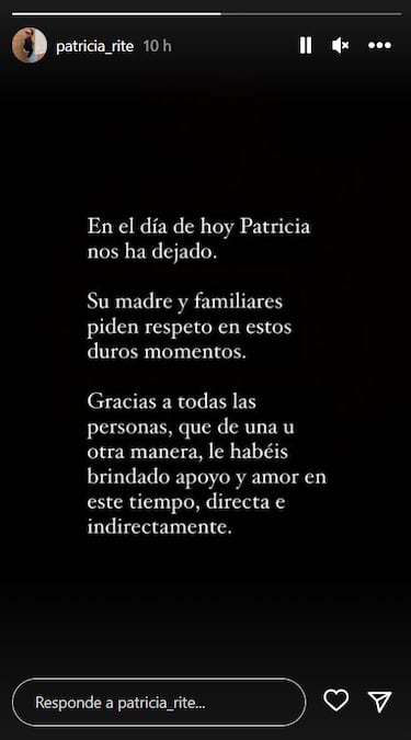 Muere Patricia Rite, de ‘MyHyV’