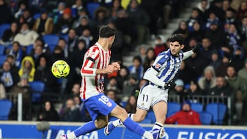 Gonçalo Guedes fue el mejor del partido de la Real Sociedad contra el Atlético de Madrid.