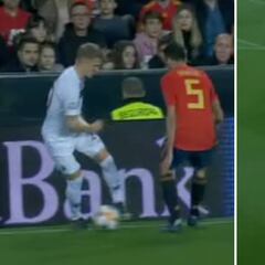 Los dos detalles inadvertidos de Odegaard: vean su mareo sobre Busquets en una baldosa