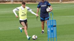 Samu Castillejo y Gattuso, en un entrenamiento del Valencia.