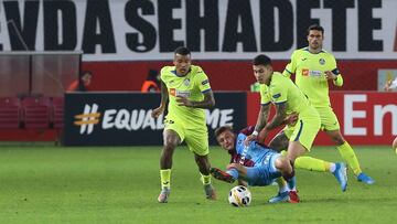 Partido del Getafe ante el Trabzonspor.