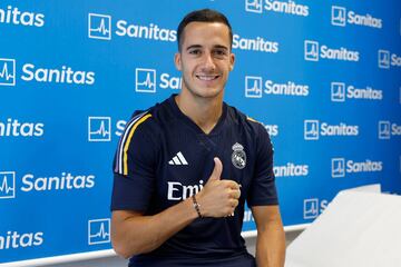 Lucas Vázquez durante el reconocimiento médico en el Hospital Universitario Sanitas La Moraleja-Edificio Ana de Austria.