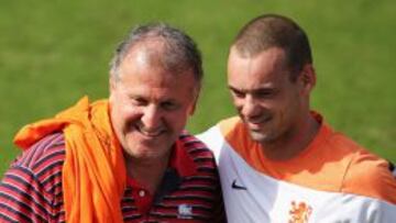Wesley Sneijder, con Zico.