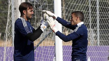 VALLADOLID, 16/09/21. PHOTOGENIC. ENTRENAMIENTO DEL REAL VALLADOLID. ROBERTO Y MASIP