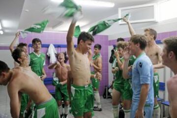 Partido de la final de los Infantiles entre el Málaga y el Betis.