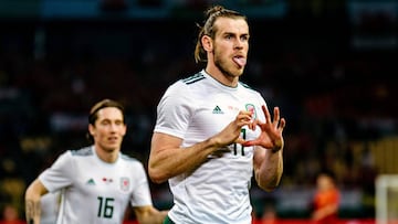 Football Soccer - China v Wales - China Cup Semi-Finals - Guangxi Sports Center, Nanning, China - March 22, 2018 Gareth Bale of Wales celebrates after scoring a goal REUTERS/Stringer 