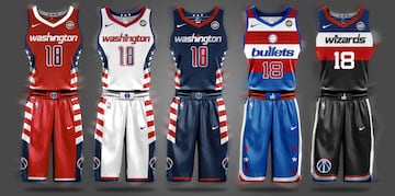 Uniforme de Washington Wizards.