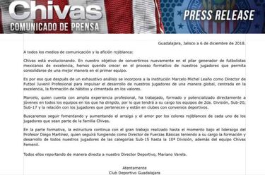 Marcelo Michel Leaño vuelve a Chivas después de ser DT de Necaxa