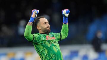 David Ospina celebra la victoria con Napoli.