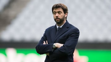 Andrea Agnelli, presidente de la Juventus de Turín, antes de un partido.