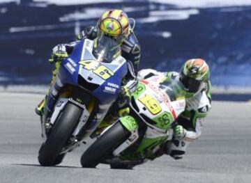 Valentino Rossi y Álvaro Bautista.