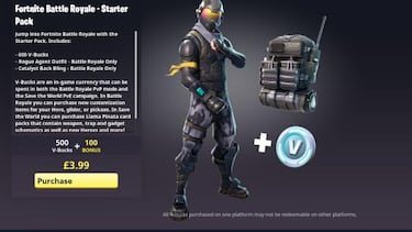 Fortnite Battle Royale estrena un pack de inicio