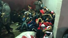 Batalla campal con 120 hinchas de Independiente detenidos