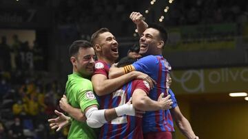Resumen y resultado del Bar?a 3-1 Jimbee Cartagena: Copa de Espa?a de f¨²tbol sala