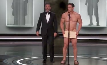 Why did John Cena present at the 2024 Oscars naked?