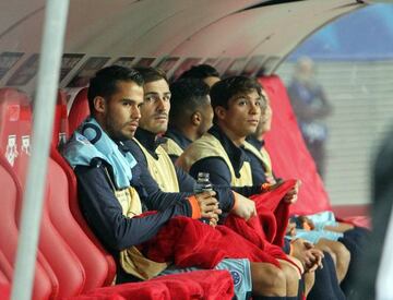 Benched | Iker Casillas watching Porto's Champions League game against RB Leipzig.