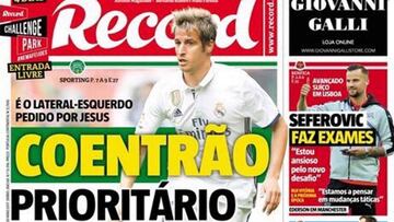 Record: Coentrao es la prioridad del Sporting de Portugal