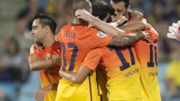 El Barcelona, líder de la Liga.