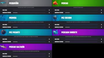 Todos los tipos distintos de peces que hay en la Temporada 7 de Fortnite