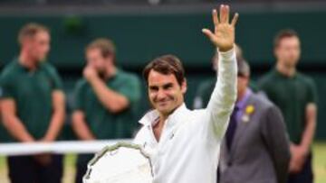 El suizo Roger Federer, subcampeón en Wimbledon.