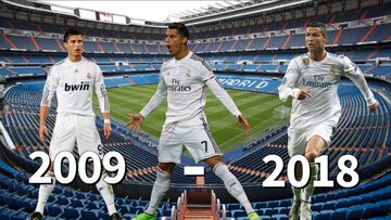 2009-2018: el cambio físico de Cristiano en el Madrid