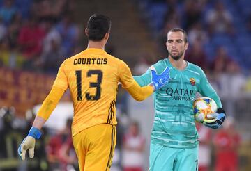 Thibaut Courtois y Paul López.