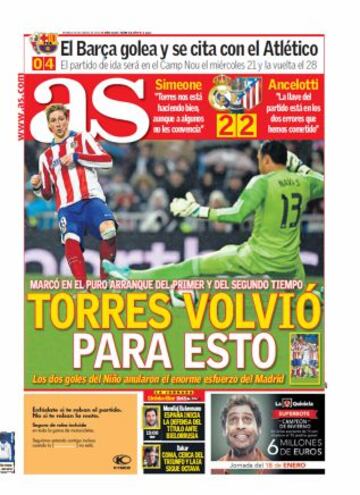 Las portadas de AS de enero