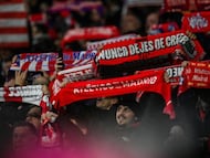 Aficionados del Atlético en el Metropolitano.