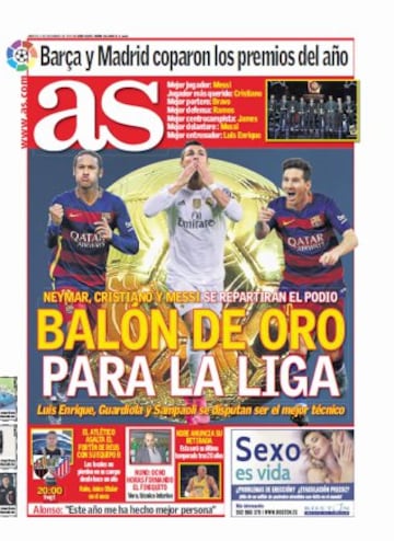 Las portadas de AS de diciembre