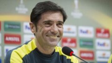 Marcelino, en una rueda de prensa.