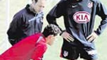 Maxi, ayer en el entrenamiento.