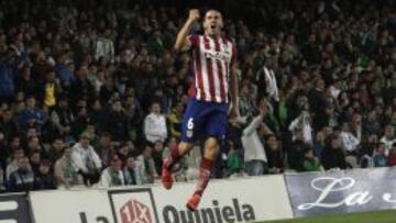 Koke celebra su gol ante el Betis.