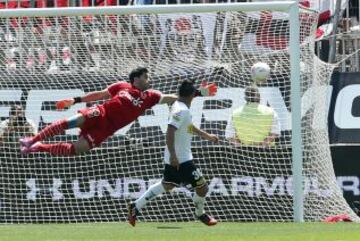 Esteban Paredes, autor de uno de los tantos en el Superclásico.