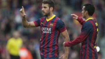 La celebración de Cesc Fábregas.