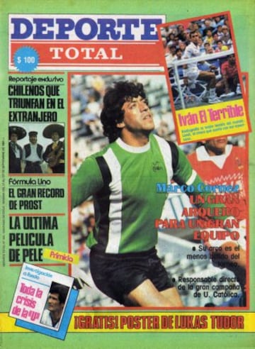 Portero de la UC entre 1983 y 1995. Con La Roja estuvo en la lista del Mundial de 1982, y en las Copas América de 1983, 1987, 1989, 1991 y 1993. En la foto se aprecia su estilo 'vintage'. 