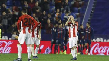 03/12/18 PARTIDO DE PRIMERA DIVISION LEVANTE UD
ATHLETIC DE BILBAO GOL TRISTEZA CAMPAÑA 2-0