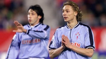 Karpin y Mostovoi, cuando jugaban en el Celta.