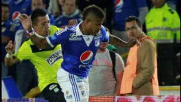 Fernando Uribe (izquierda) fue campe&oacute;n con Nacional y goleador en Millonarios.