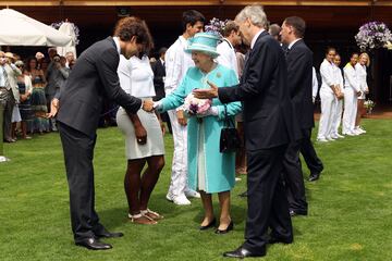 Roger Federer, Serena Williams, Novak Djokovic, Andy Roddick, Venus Williams y Caroline Wozniacki.