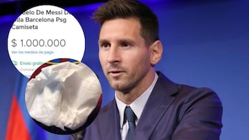 Subastan el posible pa?uelo que utiliz車 Messi en su despedida por un mill車n de d車lares