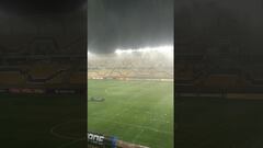 Se va a jugar la Libertadores y así está el estadio de Coquimbo por el sistema frontal