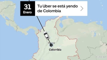 Uber anunci&oacute; que dejar&aacute; de funcionar en Colombia en los pr&oacute;ximos d&iacute;as.